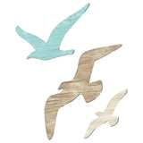Maxbell 3Pcs Wood Seagull Wall Decor Decorative for Indoor/Outdoor Office Lake House