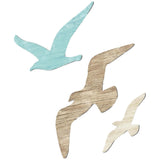 Maxbell 3Pcs Wood Seagull Wall Decor Decorative for Indoor/Outdoor Office Lake House