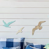 Maxbell 3Pcs Wood Seagull Wall Decor Decorative for Indoor/Outdoor Office Lake House