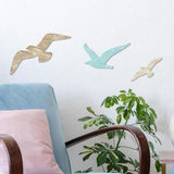 Maxbell 3Pcs Wood Seagull Wall Decor Decorative for Indoor/Outdoor Office Lake House