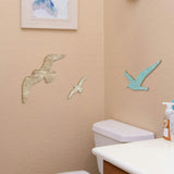 Maxbell 3Pcs Wood Seagull Wall Decor Decorative for Indoor/Outdoor Office Lake House