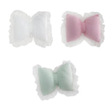 Maxbell Bowknot Throw Pillow Cute Soft Decorative Waist Pillow for Sofa Nursery Bed White