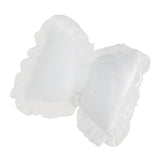 Maxbell Bowknot Throw Pillow Cute Soft Decorative Waist Pillow for Sofa Nursery Bed White