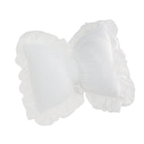 Maxbell Bowknot Throw Pillow Cute Soft Decorative Waist Pillow for Sofa Nursery Bed White