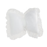 Maxbell Bowknot Throw Pillow Cute Soft Decorative Waist Pillow for Sofa Nursery Bed White