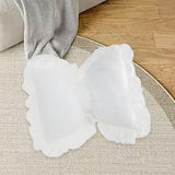 Maxbell Bowknot Throw Pillow Cute Soft Decorative Waist Pillow for Sofa Nursery Bed White