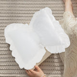 Maxbell Bowknot Throw Pillow Cute Soft Decorative Waist Pillow for Sofa Nursery Bed White