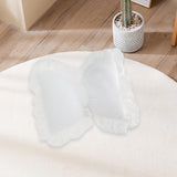 Maxbell Bowknot Throw Pillow Cute Soft Decorative Waist Pillow for Sofa Nursery Bed White