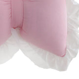 Maxbell Bowknot Throw Pillow Cute Soft Decorative Waist Pillow for Sofa Nursery Bed Pink