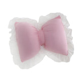 Maxbell Bowknot Throw Pillow Cute Soft Decorative Waist Pillow for Sofa Nursery Bed Pink
