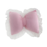 Maxbell Bowknot Throw Pillow Cute Soft Decorative Waist Pillow for Sofa Nursery Bed Pink