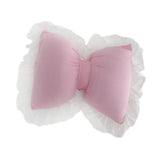Maxbell Bowknot Throw Pillow Cute Soft Decorative Waist Pillow for Sofa Nursery Bed Pink