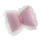 Maxbell Bowknot Throw Pillow Cute Soft Decorative Waist Pillow for Sofa Nursery Bed Pink