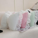 Maxbell Bowknot Throw Pillow Cute Soft Decorative Waist Pillow for Sofa Nursery Bed Green