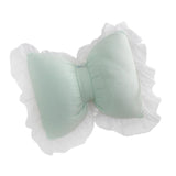 Maxbell Bowknot Throw Pillow Cute Soft Decorative Waist Pillow for Sofa Nursery Bed Green