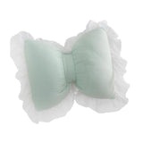 Maxbell Bowknot Throw Pillow Cute Soft Decorative Waist Pillow for Sofa Nursery Bed Green