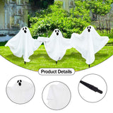 Maxbell 3 Pieces Halloween Ghost Stake Set Holiday Home Graveyard Scene Garden Stake