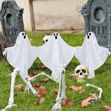 Maxbell 3 Pieces Halloween Ghost Stake Set Holiday Home Graveyard Scene Garden Stake
