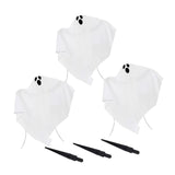 Maxbell 3 Pieces Halloween Ghost Stake Set Holiday Home Graveyard Scene Garden Stake