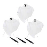 Maxbell 3 Pieces Halloween Ghost Stake Set Holiday Home Graveyard Scene Garden Stake