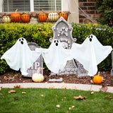 Maxbell 3 Pieces Halloween Ghost Stake Set Holiday Home Graveyard Scene Garden Stake