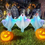 Maxbell 3 Pieces Halloween Ghost Stake Set Holiday Home Graveyard Scene Garden Stake