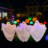 Maxbell 3x Halloween Ghost Stakes Set Patio Creepy Decorative Home Lawn Garden Stake