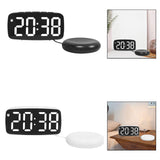 Maxbell Digital Clock Easy Read Gifts Multifunctional for Table Background Office Black Outer