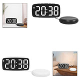 Maxbell Digital Clock Easy Read Gifts Multifunctional for Table Background Office Black Outer