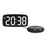Maxbell Digital Clock Easy Read Gifts Multifunctional for Table Background Office Black Outer