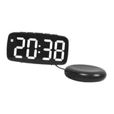 Maxbell Digital Clock Easy Read Gifts Multifunctional for Table Background Office Black Outer