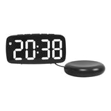 Maxbell Digital Clock Easy Read Gifts Multifunctional for Table Background Office Black Outer