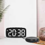 Maxbell Digital Clock Easy Read Gifts Multifunctional for Table Background Office Black Outer