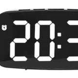 Maxbell Digital Clock Easy Read Gifts Multifunctional for Table Background Office Black Outer