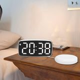 Maxbell Digital Clock Easy Read Gifts Multifunctional for Table Background Office White Outer