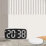 Maxbell Digital Clock Easy Read Gifts Multifunctional for Table Background Office White Outer