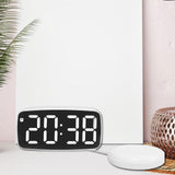 Maxbell Digital Clock Easy Read Gifts Multifunctional for Table Background Office White Outer