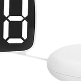 Maxbell Digital Clock Easy Read Gifts Multifunctional for Table Background Office White Outer