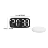 Maxbell Digital Clock Easy Read Gifts Multifunctional for Table Background Office White Outer