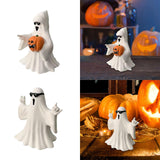 Maxbell Ghost Statue Horror Halloween Ghost Figurine for Party Garden Indoor Outdoor Pumpkin Ghost