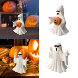 Maxbell Ghost Statue Horror Halloween Ghost Figurine for Party Garden Indoor Outdoor Pumpkin Ghost