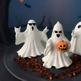 Maxbell Ghost Statue Horror Halloween Ghost Figurine for Party Garden Indoor Outdoor Pumpkin Ghost