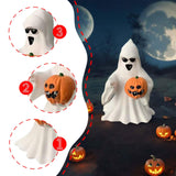 Maxbell Ghost Statue Horror Halloween Ghost Figurine for Party Garden Indoor Outdoor Pumpkin Ghost