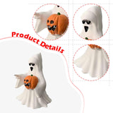 Maxbell Ghost Statue Horror Halloween Ghost Figurine for Party Garden Indoor Outdoor Pumpkin Ghost