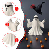 Maxbell Ghost Statue Horror Halloween Ghost Figurine for Party Garden Indoor Outdoor Glasses Ghost