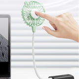 Maxbell USB Fan Small Personal Fan Nursery Dorm Hiking Mini Portable Fan Light Green