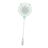 Maxbell USB Fan Small Personal Fan Nursery Dorm Hiking Mini Portable Fan Light Green