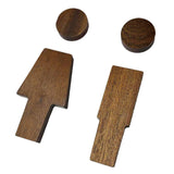 Maxbell 2x 3D Restroom Signs Bathroom Signs for Commercial Door or Wall Restaurant