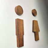 Maxbell 2x 3D Restroom Signs Bathroom Signs for Commercial Door or Wall Restaurant