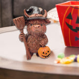 Maxbell Animal Statue Unique Table Decor Halloween Decor for Indoor Living Room Home 7cmx6cmx10cm Highlanding Cattle